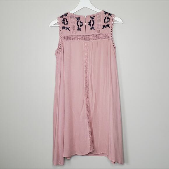 BLUE RAIN | Pink Embroidered Dress | Small - Picture 6 of 7